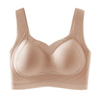 Women's Seamless Wireless Bra - Thin Molded Cup Lift And Gather Support Invisible Underwear For Daily Wear