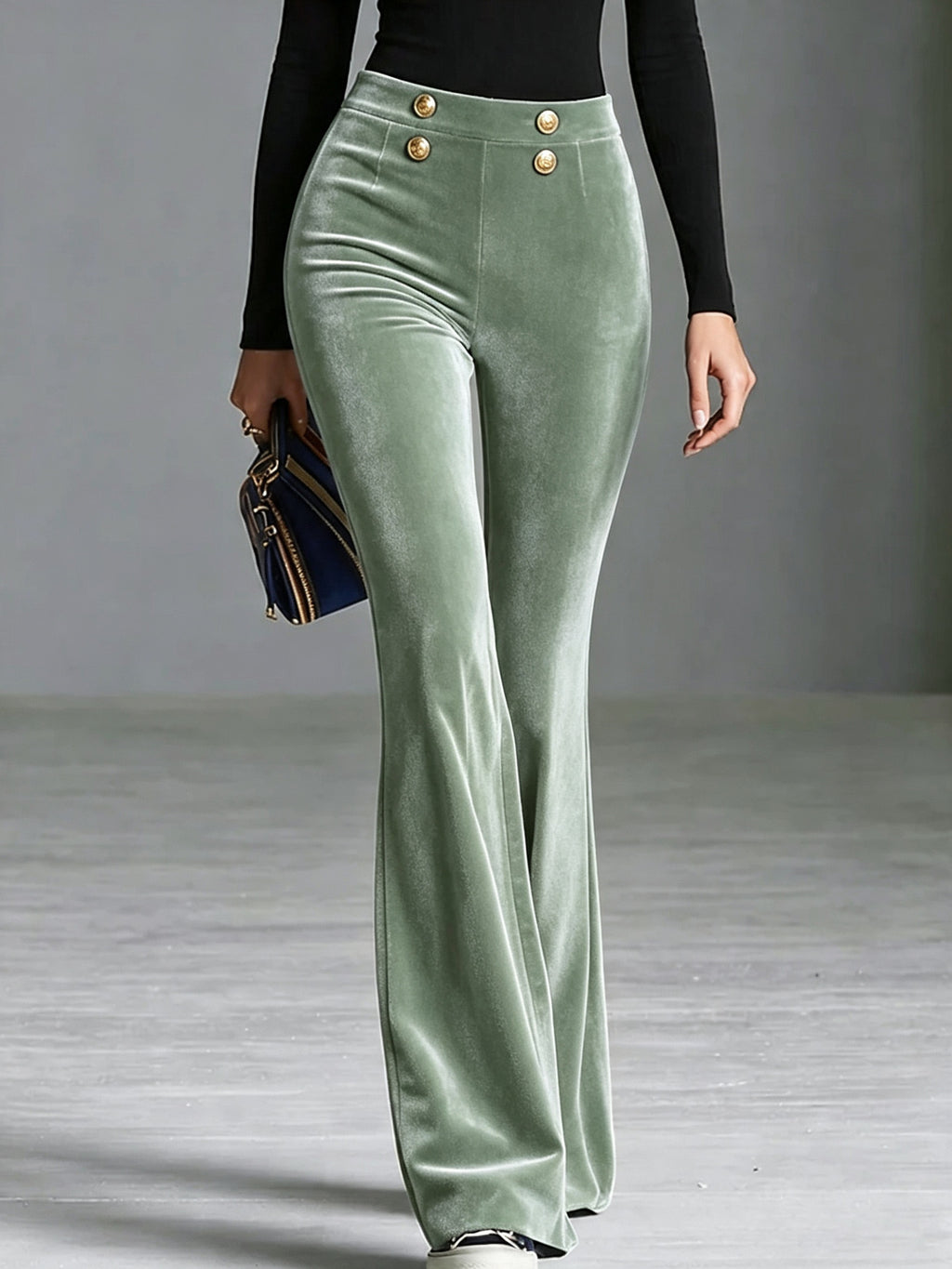 Velvet Wide-leg Womens Pants That Are Figure-flattering