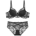 Sexy Lace Push-Up Bra Womens Thin-Style Set
