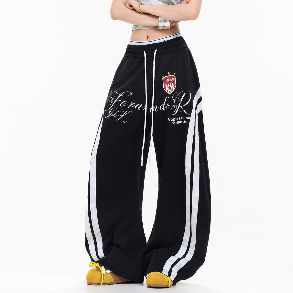 American-style Vintage Washed-and-distressed Casual Sweatpants