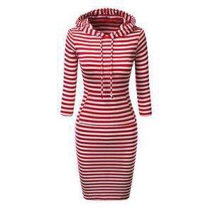2026 Hot Autumn And Winter European And American Women's Hooded Lace Up Hoodie Pocket Long Sleeved Dress