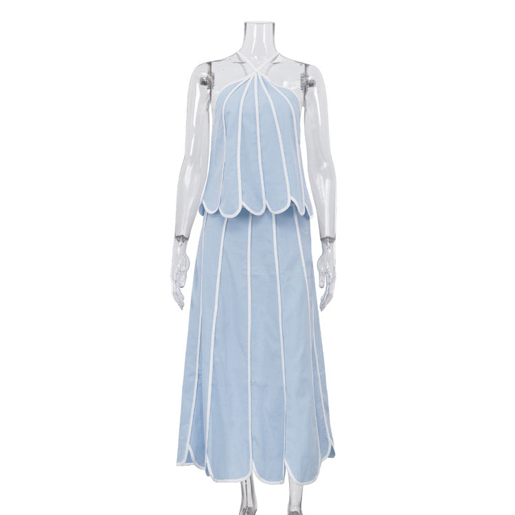 Summer Womens Street-Style Long Skirt Set