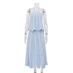 Summer Womens Street-Style Long Skirt Set