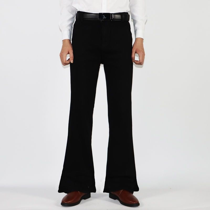 Fashionable Mens Denim Mid-rise Flared Pants