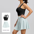 Spring Summer Striped Sports Bra With Shock Absorption And Push-Up For Fitness