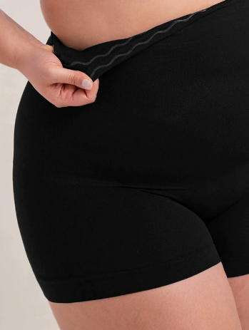 Women High Waist Shapewear Shorts, Silicone Gripper Dots Tummy Control Butt Lifting Boyshort Shaper