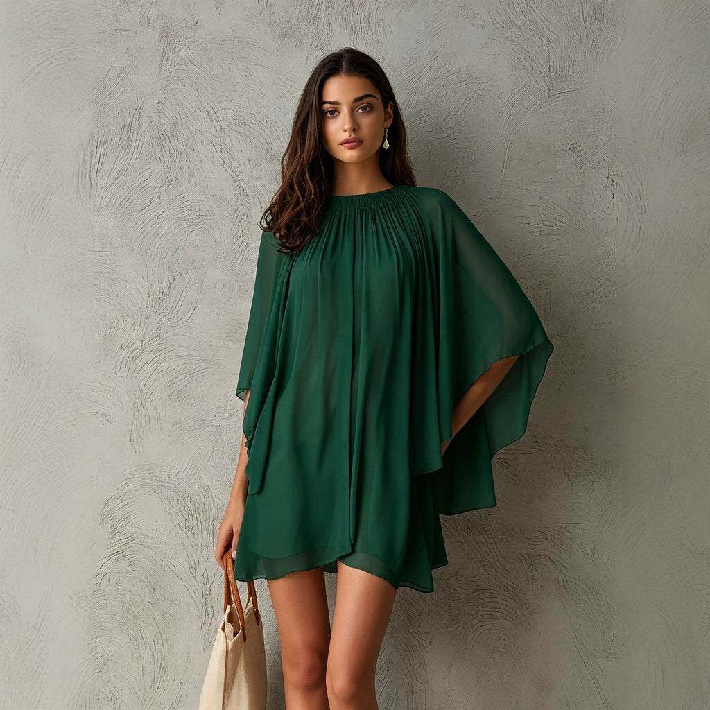 Loose-fit Batwing Sleeve Casual Women's Dress