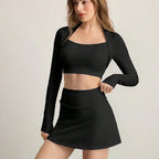 European And American New Style Sports Suits For Women, Fresh And High-Elastic Quick-Drying Tight-Fitting Yoga Suits, Outdoor Sun Protection Fitness Clothes