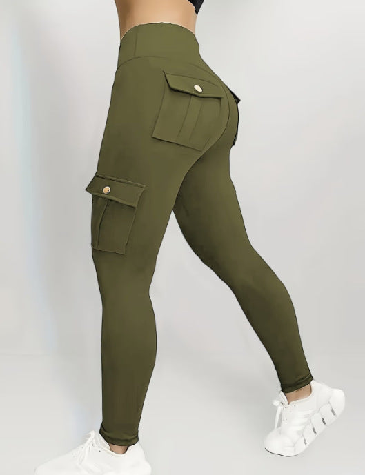 Women's Yoga Multi-Pocket Tight Base Layer High-Elastic Work Pants