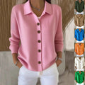 Blush Pink Knitted Lapel Cardigan