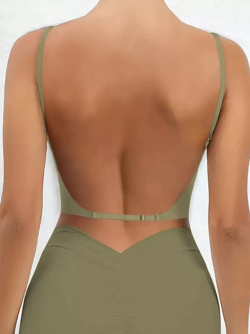 Seamless Full-Coverage Backless Bra Thin U-Shape Beauty Back Style