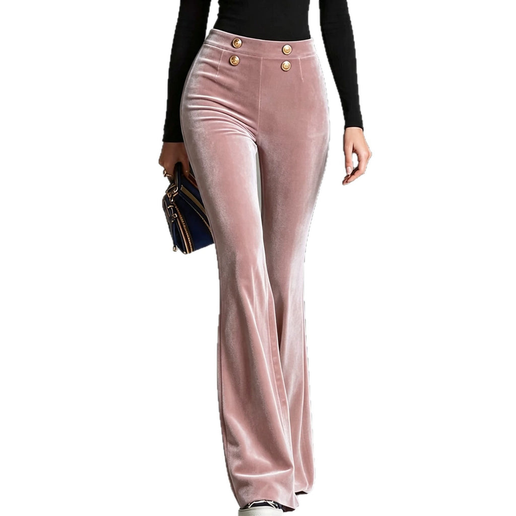 Velvet Wide-leg Womens Pants That Are Figure-flattering
