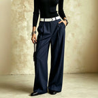 Womens Tailored Trousers Slightly Flared Hem And A Slimming