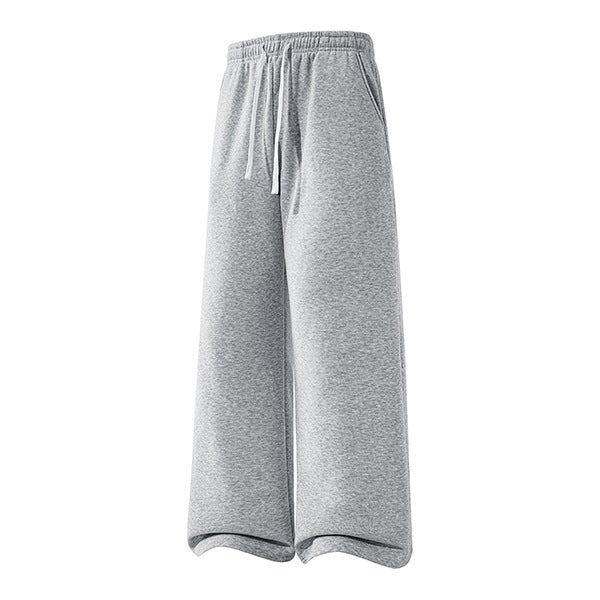 Straight-leg Drawstring Casual Cotton Pants For Women