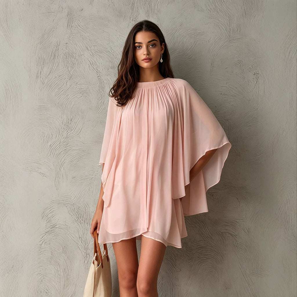 Loose-fit Batwing Sleeve Casual Women's Dress