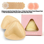 V-Shape Triangle Double-Sided Adhesive Breast Pad - Invisible Push-Up Silicone Bra Insert for Women