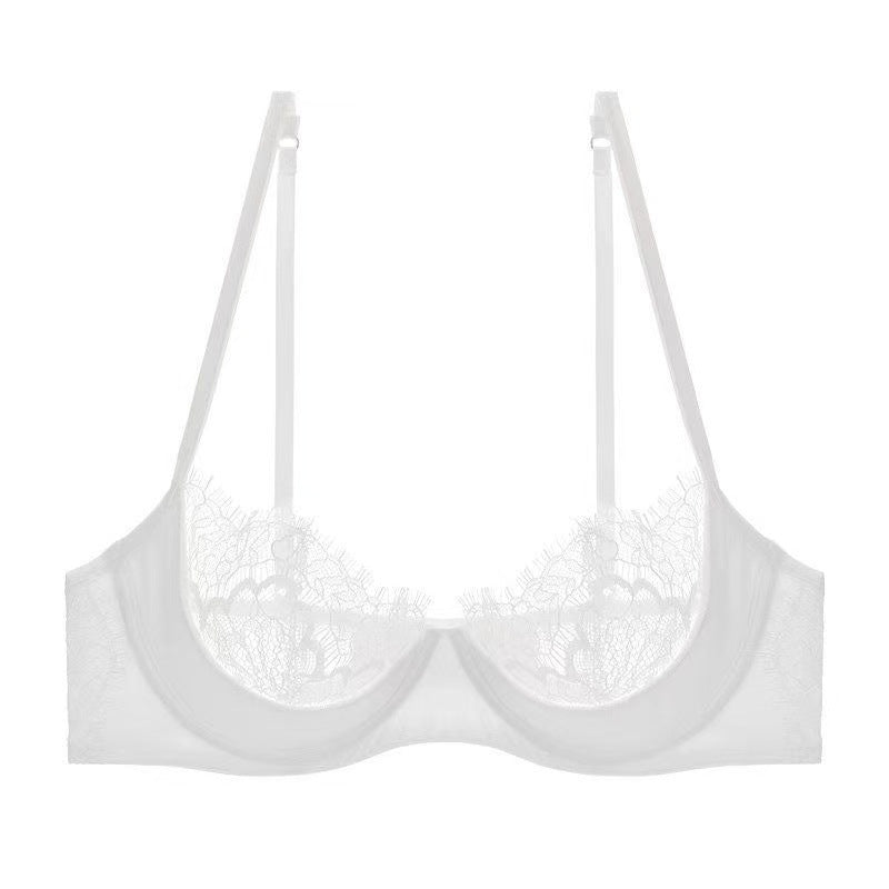 French-style Alluring Eyelash Lace Bra Ultra-thin