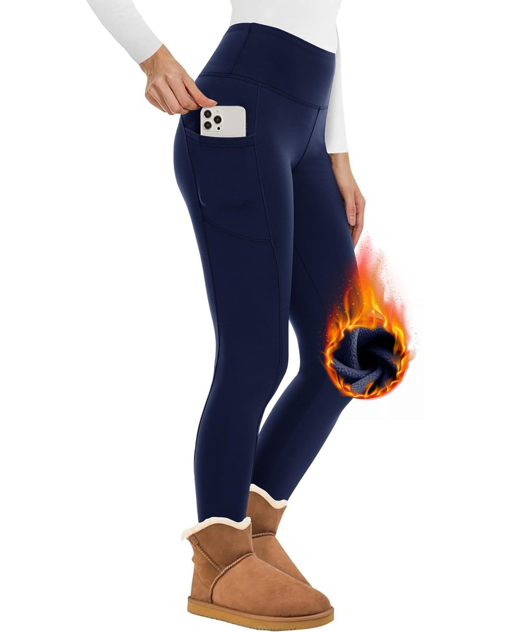 Fleece-lined Extra-thick Figure-flattering Leggings