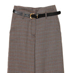 Women's High-waisted Straight-leg Trousers With A Belt