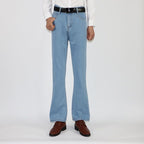 Fashionable Mens Denim Mid-rise Flared Pants