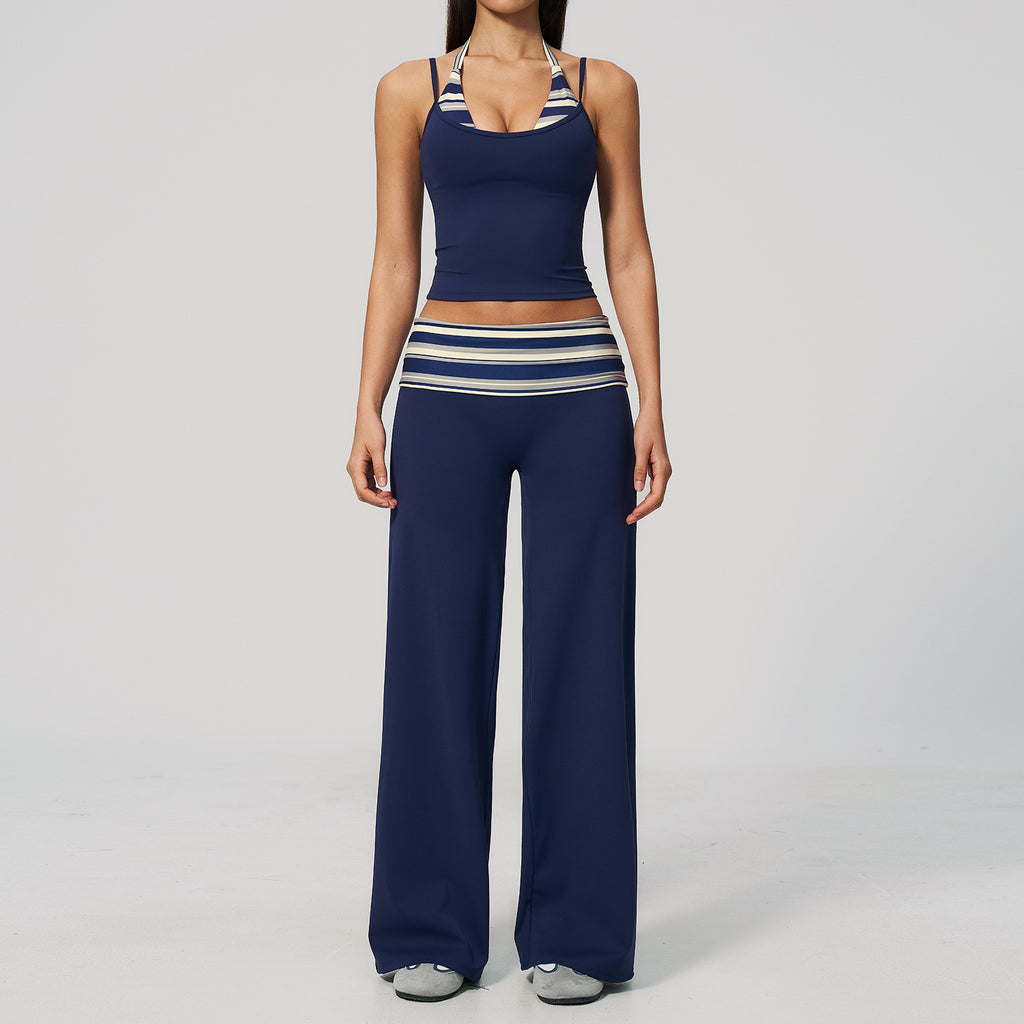 Cross-border Brushed Fitness Suit, Fashionable Polka Dot Faux Two-piece, Hip-lifting, High-waisted, Quick-dry Running Sports Yoga Wear 4549