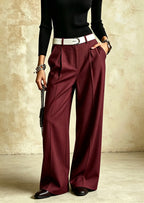 Womens Tailored Trousers Slightly Flared Hem And A Slimming