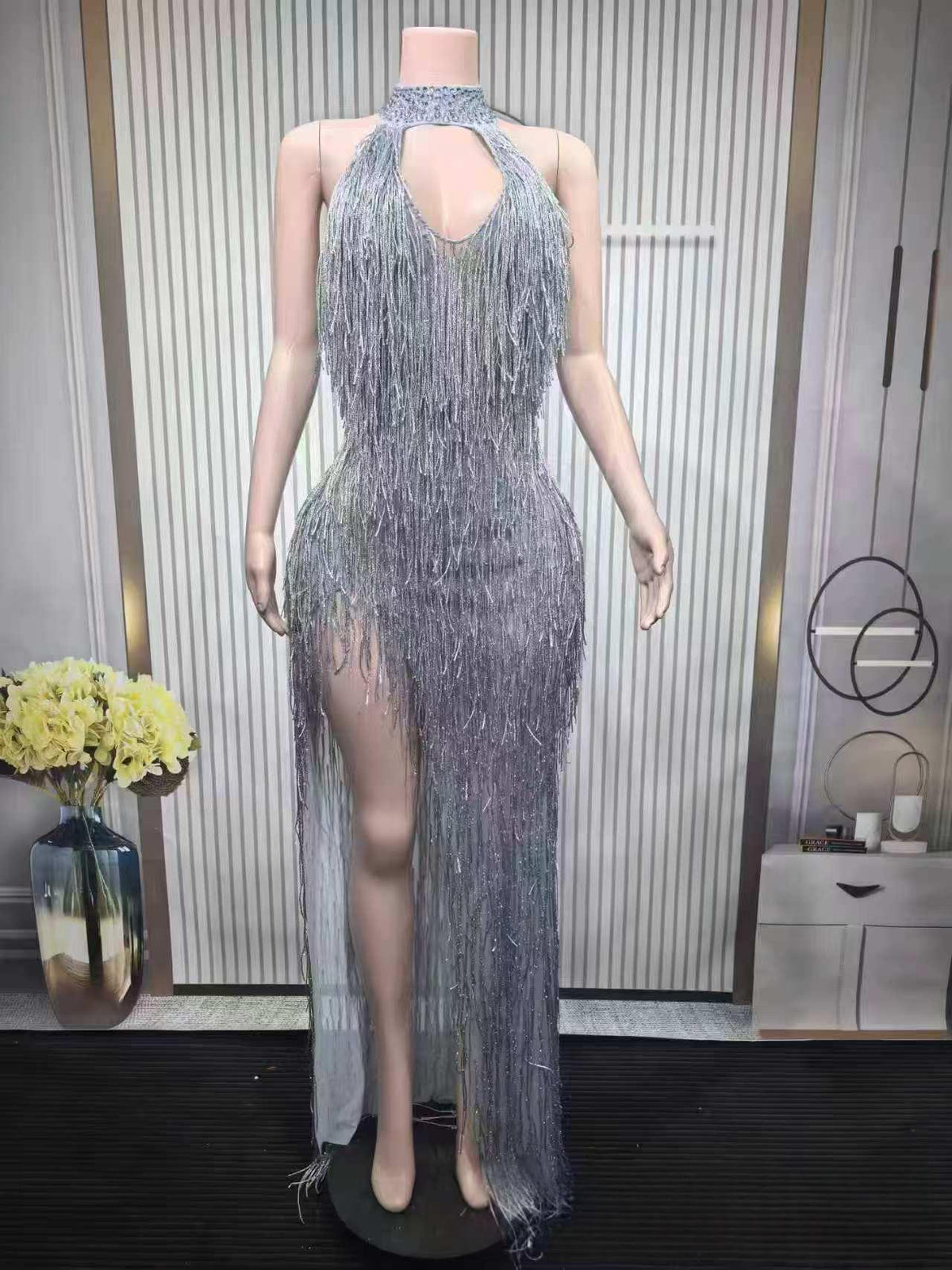 Women's Sexy High Waist Slip Dress