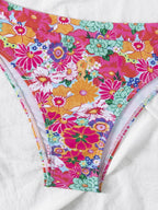 European And American New Style Bikini Swimsuit Cross-Border Amazon Lace-Up Backless Sexy Floral Beach Bikini For Women