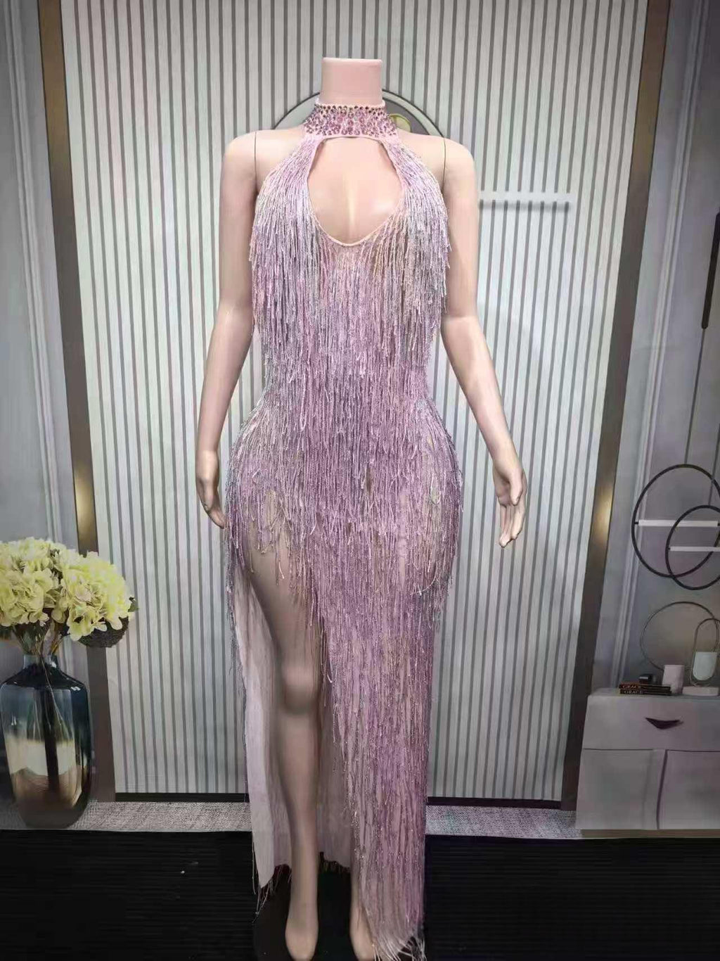 Women's Sexy High Waist Slip Dress