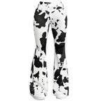 Leopard-print Hip-lifting Tight Leggings Straight-leg Bootcut Pants
