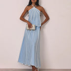 Summer Womens Street-Style Long Skirt Set