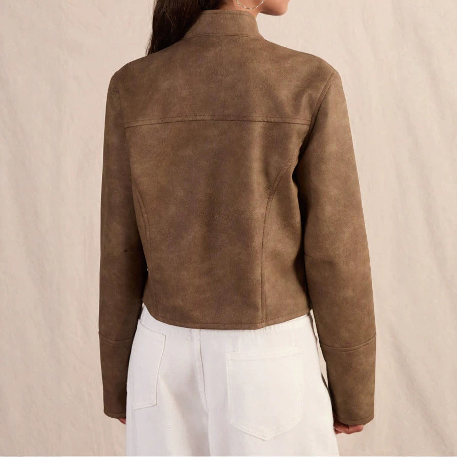 Women's Autumn Short Leather Jacket