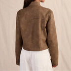 Women's Autumn Short Leather Jacket