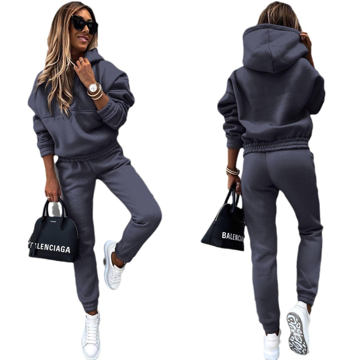 Amazon Ebay Fall Winter New European And American Foreign Trade Fashion Long Sleeve Sports Leisure Wear Suit Two-Piece Set