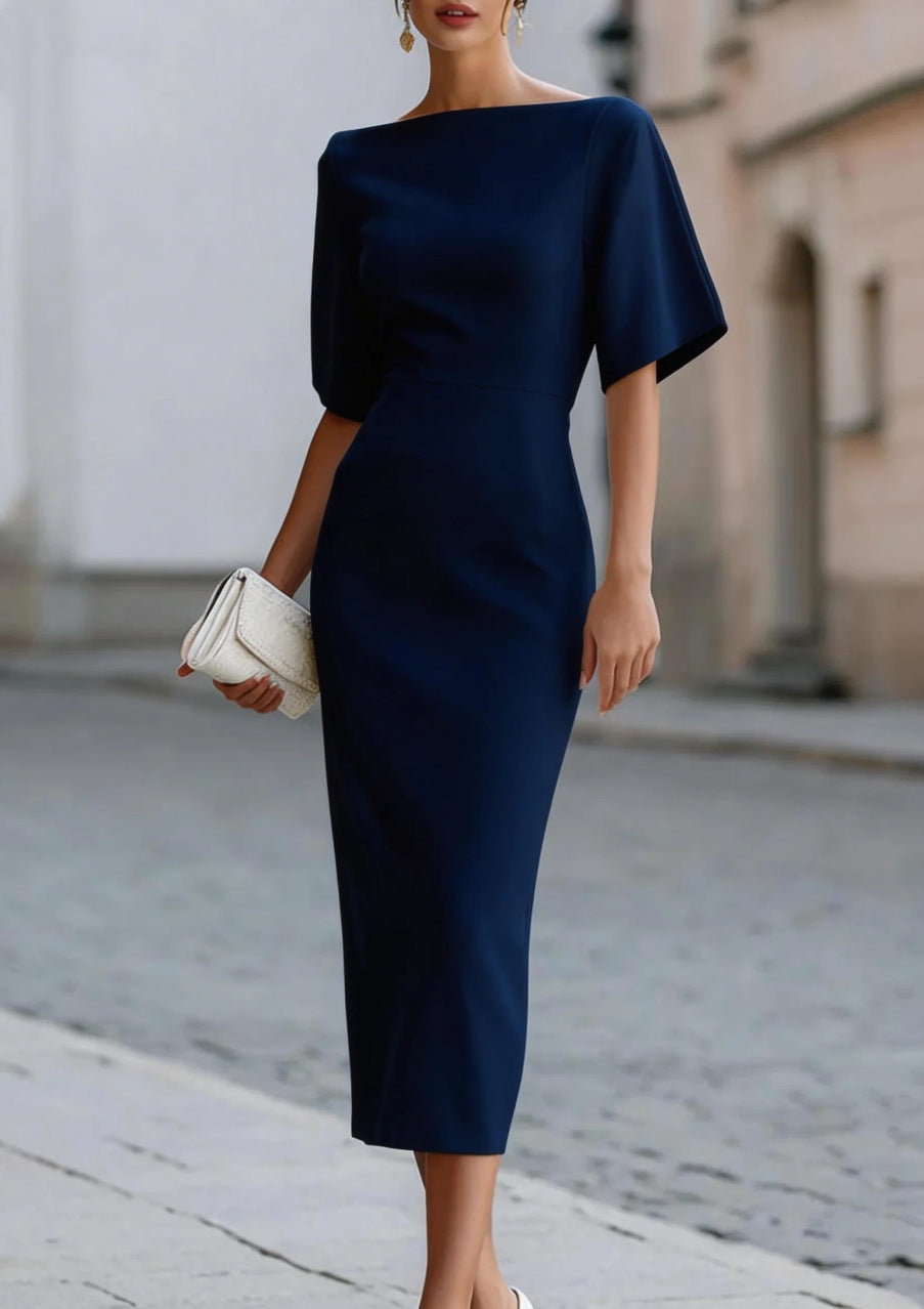 2026 European-style Elegant And Slimming Mid-length Dress For Women With A Waistline.