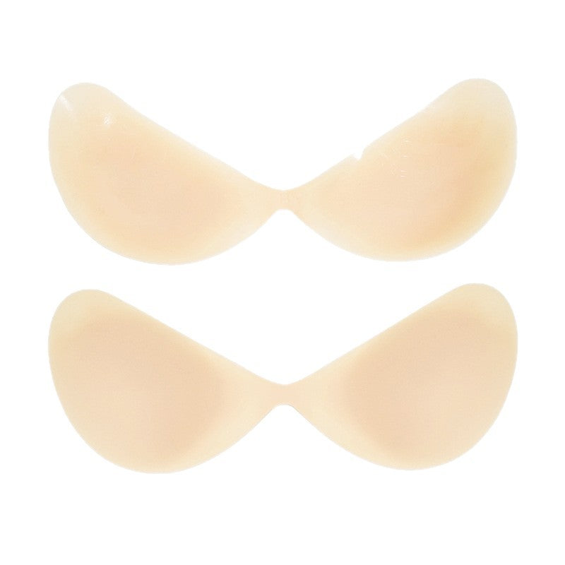 Banana-shaped One-piece Invisible Silicone Strapless Bra Nipple Covers
