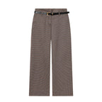 Women's High-waisted Straight-leg Trousers With A Belt