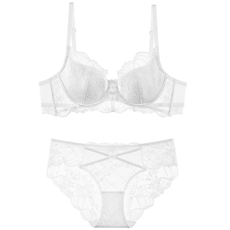 Sexy Lace Push-Up Bra Womens Thin-Style Set