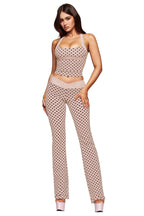 Cross-border Halter Neck Polka Dot Tank Top, Long Pants, Bell-bottom Pants, Beautiful Back Bra, Fitness Wear, Sportswear, Yoga Outfit Set