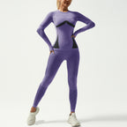 Cross-Border Autumn And Winter Moisture-Wicking Ski Clothing Seamless Training Warm Ski Quick-Drying Intimates Suit Fitness Sportswear