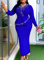 Elegant Banquet And Commute Dress With Ruffled Sleeves And A Fitted Waist