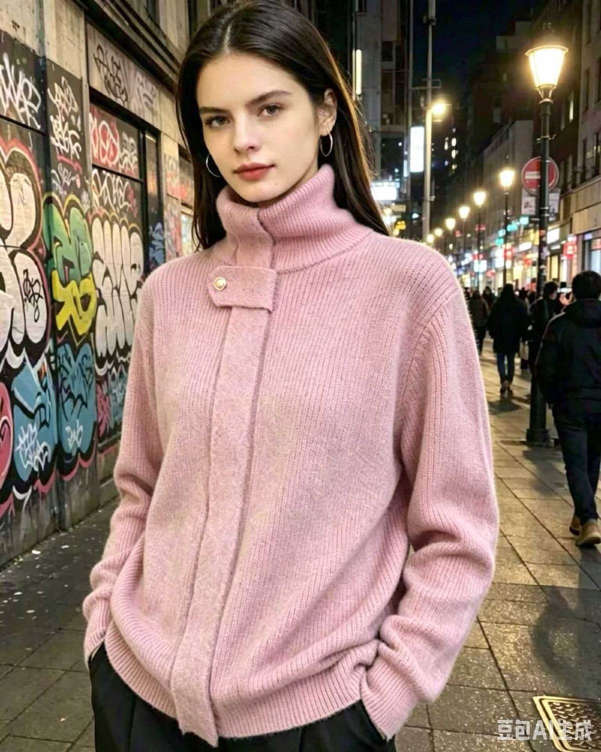 Women's Stand-Collar Knit Cardigan, 2026 Autumn-Winter New Arrival, Loose Design Zip-Up Sweater Coat For Women