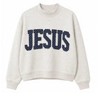 Women's Embroidered Letter Crewneck Long-sleeve Sweatshirt