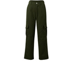 Summer European And American Women's Daily Solid Color Pocket Cargo Pants Long Casual Pants For Women