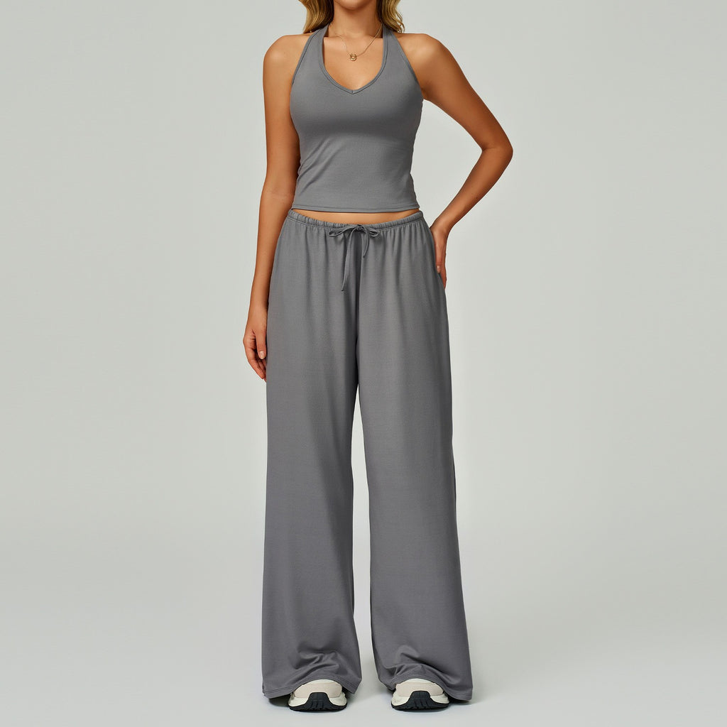 Cross-Border Brushed Yoga Set, Quick-Drying Beauty Back Strap Sports Set, Casual Running Fitness Wear, Yoga Clothing Set