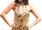 Womens Casual, Versatile Sheath Dress With Fishtail Sequins And Spaghetti Straps