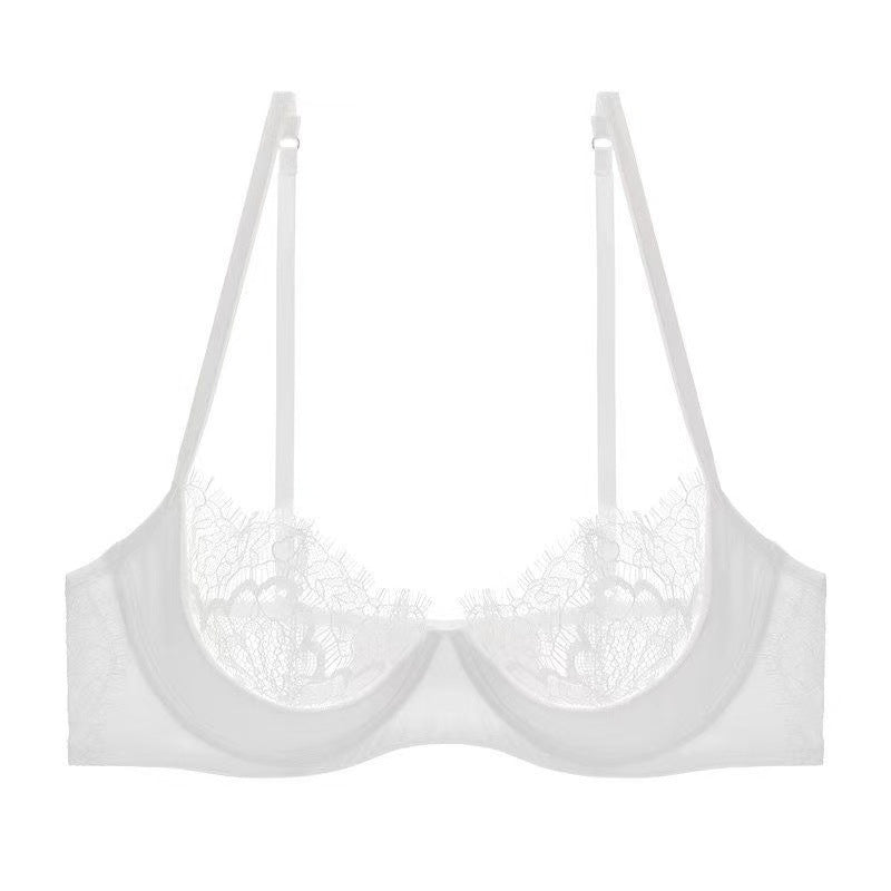 French-style Alluring Eyelash Lace Bra Ultra-thin